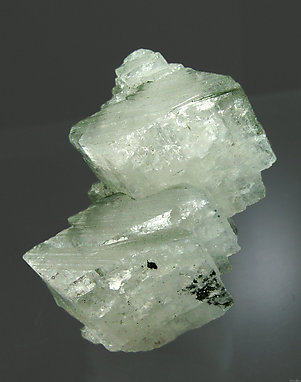 Orthoclase (variety adularia) with Chlorite and Hematite. Front